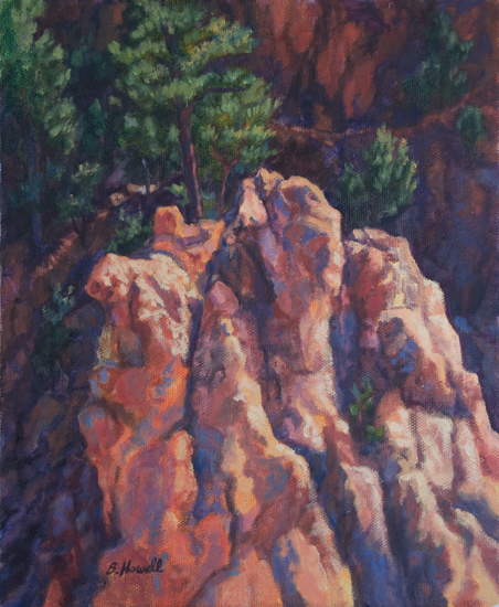 jemez rock and tree